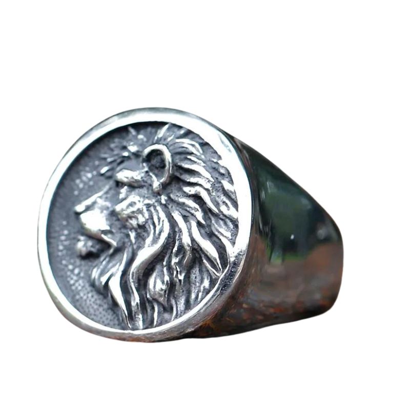 Men's Signet Ring Lion